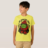 Grappig winter kikker ontwerp t-shirt (Voorkant volledig)