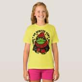 Grappig winter kikker ontwerp t-shirt (Voorkant volledig)