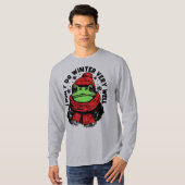 Grappig winter kikker ontwerp t-shirt (Voorkant volledig)