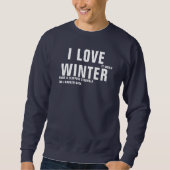 Grappig Winter Quote Mannen Navy Blauwe Trui (Voorkant)