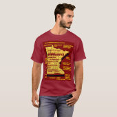 Grappig Wisconsin kaartontwerp T-shirt (Voorkant volledig)
