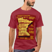 Grappig Wisconsin kaartontwerp T-shirt (Voorkant)