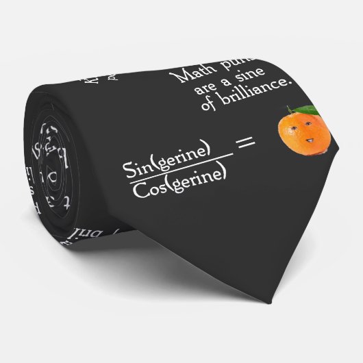 Grappig Wiskunde Collectie Stropdas - Donker over  (Opgerold)