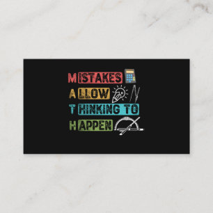 Grappig Wiskunde. Door fouten kan worden gedacht Visitekaartje