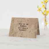 Grappig Wiskunde Happy Fathers Day Algebra-vergeli Kaart (Gele Bloem)