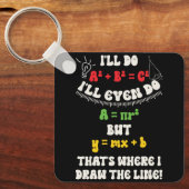 Grappig Wiskunde leraar Joke citaten dat is waar i Sleutelhanger (Voorkant)