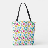 Grappig Wiskunde Monster Getallen Patroon Tote Bag (Achterkant)