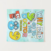 Grappig wiskunde nummers grap shirt voor kinderen wandkleed (Voorkant (horizontaal))