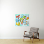 Grappig wiskunde nummers grap shirt voor kinderen wandkleed (In Situ (horizontaal))
