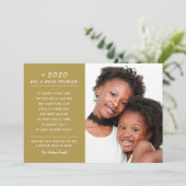 Grappig Wiskunde Probleem Gold 2020 Nieuwjaarsfoto Feestdagenkaart (Staand voorkant)