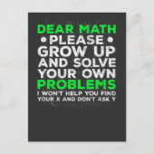 Grappig Wiskunde Problemen op school wiskundestrij Briefkaart (Voorkant)