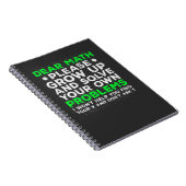 Grappig Wiskunde Problemen op school wiskundestrij Notitieboek (Rechterzijde)