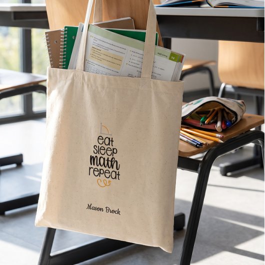 Grappig wiskunde student school persoonlijk cadeau tote bag
