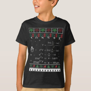 Grappig Wiskunde van de Ugly kerstcadeautjes in de T-shirt