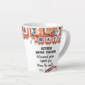 Grappig wiskundeleraar pensioen citaat latte mok (Rechterhoek)