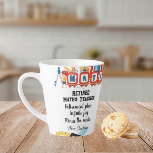 Grappig wiskundeleraar pensioen citaat latte mok