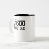 Grappig wiskundig probleem Vierkantswortel van 160 Tweekleurige Koffiemok (Voorkant links)