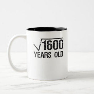 Grappig wiskundig probleem Vierkantswortel van 160 Tweekleurige Koffiemok