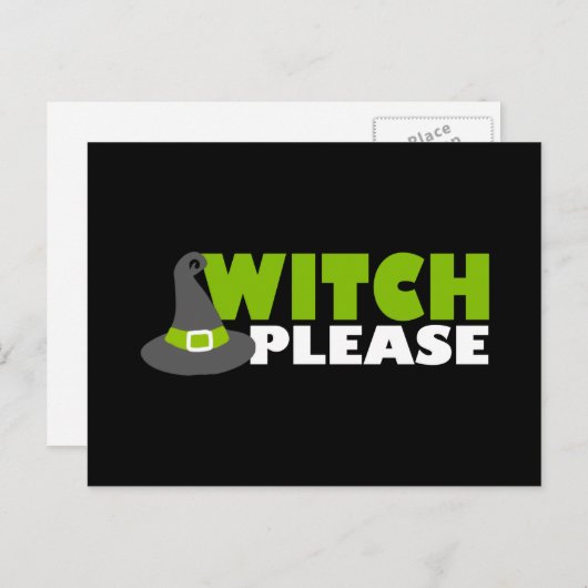 Grappig 'Witch Please' Briefkaart (Voorkant / Achterkant)