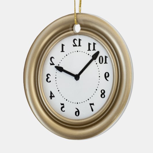 Grappig witte konijnenklok keramisch ornament (Links)