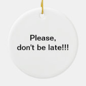 Grappig witte konijnenklok keramisch ornament (Achterkant)