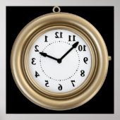 Grappig witte konijnenklok poster (Voorkant)