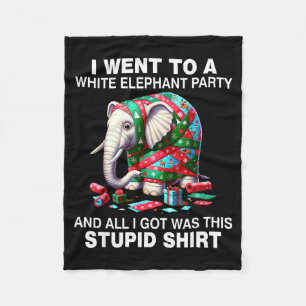 Grappig Witte Olifant Cadeau Verpakte Olifant Dom Fleece Deken