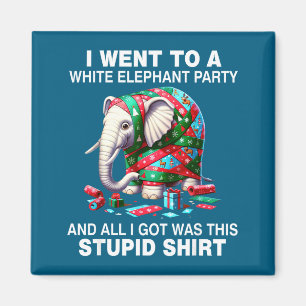 Grappig Witte Olifant Cadeau Verpakte Olifant Dom Magneet
