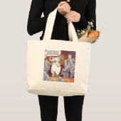 Grappig witte olifant in de zaal grote tote bag (Voorkant (product))