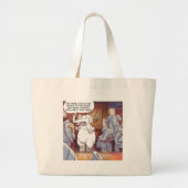 Grappig witte olifant in de zaal grote tote bag (Voorkant)