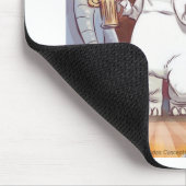 Grappig witte olifant in de zaal muismat (Hoek)