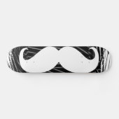 Grappig witte snor skateboard (Horizontaal)