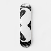 Grappig witte snor skateboard (Voorkant)