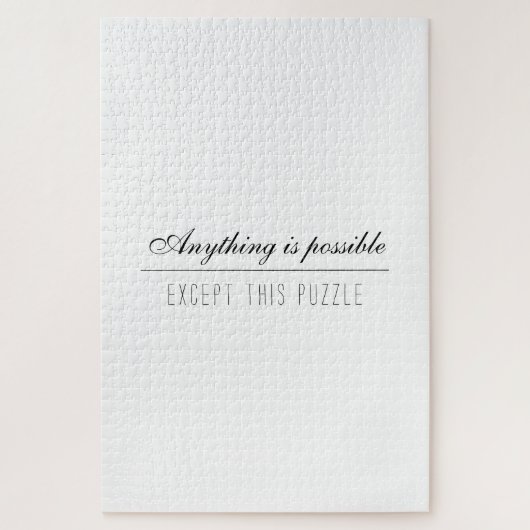 Grappig witte vaste kleur onmogelijke uitdaging legpuzzel (Verticaal)