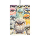 Grappig Witty Sassy Collectie van Grumpy Birds Luchtverfrisser (Achterkant)