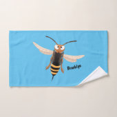 Grappig woedende wesp cartoon illustratie bad handdoek (Handdoek)