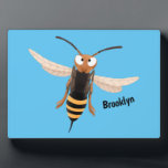 Grappig woedende wesp cartoon illustratie fotoplaat<br><div class="desc">Haal een buzz uit dit ontwerp met een boze hoorntje getekend in een leuke cartoon stijl.</div>