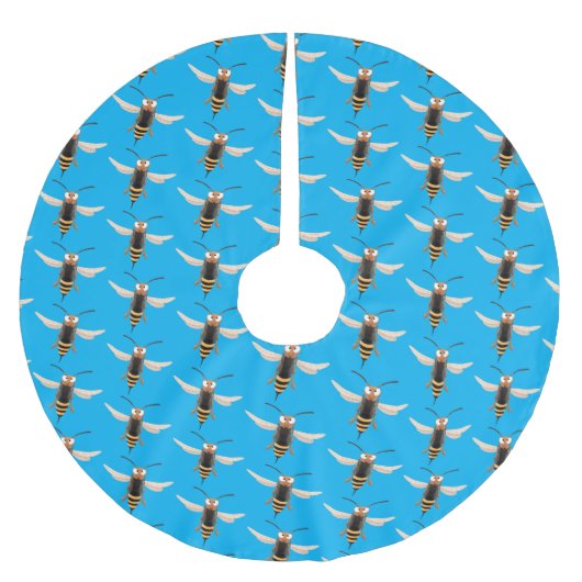 Grappig woedende wesp cartoon illustratie kerstboom rok (Voorkant)