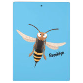 Grappig woedende wesp cartoon illustratie klembord (Achterkant)