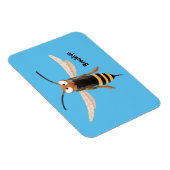 Grappig woedende wesp cartoon illustratie magneet (Rechterzijde)