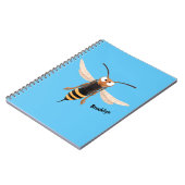 Grappig woedende wesp cartoon illustratie notitieboek (Linkerzijde)