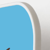 Grappig woedende wesp cartoon illustratie pickleball paddle (Links Detail)