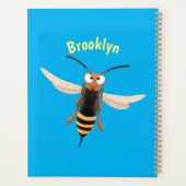 Grappig woedende wesp cartoon illustratie planner (Achterkant)