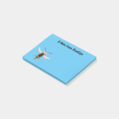 Grappig woedende wesp cartoon illustratie post-it® notes (Schuin)
