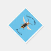 Grappig woedende wesp cartoon illustratie servet (Hoek)