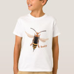 Grappig woedende wesp cartoon illustratie t-shirt<br><div class="desc">Haal een buzz uit dit ontwerp met een boze hoorntje getekend in een leuke cartoon stijl.</div>