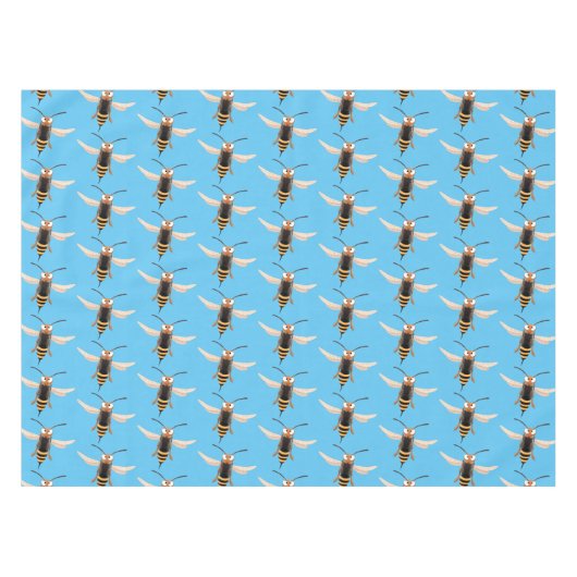 Grappig woedende wesp cartoon illustratie tafelkleed (Voorkant (Horizontaal))