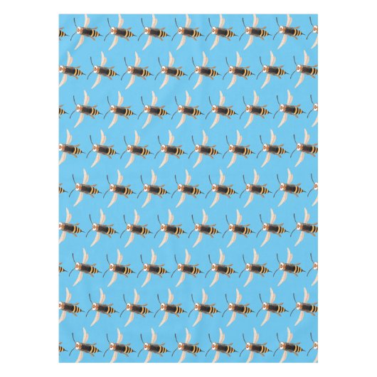 Grappig woedende wesp cartoon illustratie tafelkleed (Voorkant)