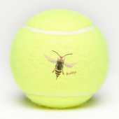 Grappig woedende wesp cartoon illustratie tennisballen (Achterkant)