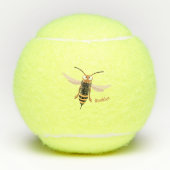 Grappig woedende wesp cartoon illustratie tennisballen (Voorkant)